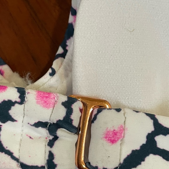 Raisins Juniors Leopard Bikini Swim Top Printed Splash Halter blue pink sz Small - Picture 6 of 16